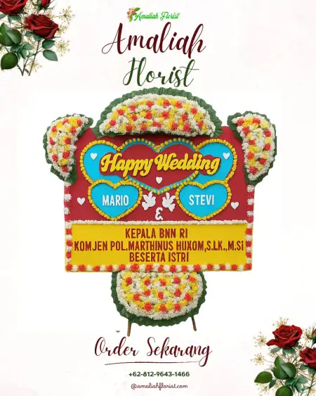 Papan Bunga Pernikahan Kolawa